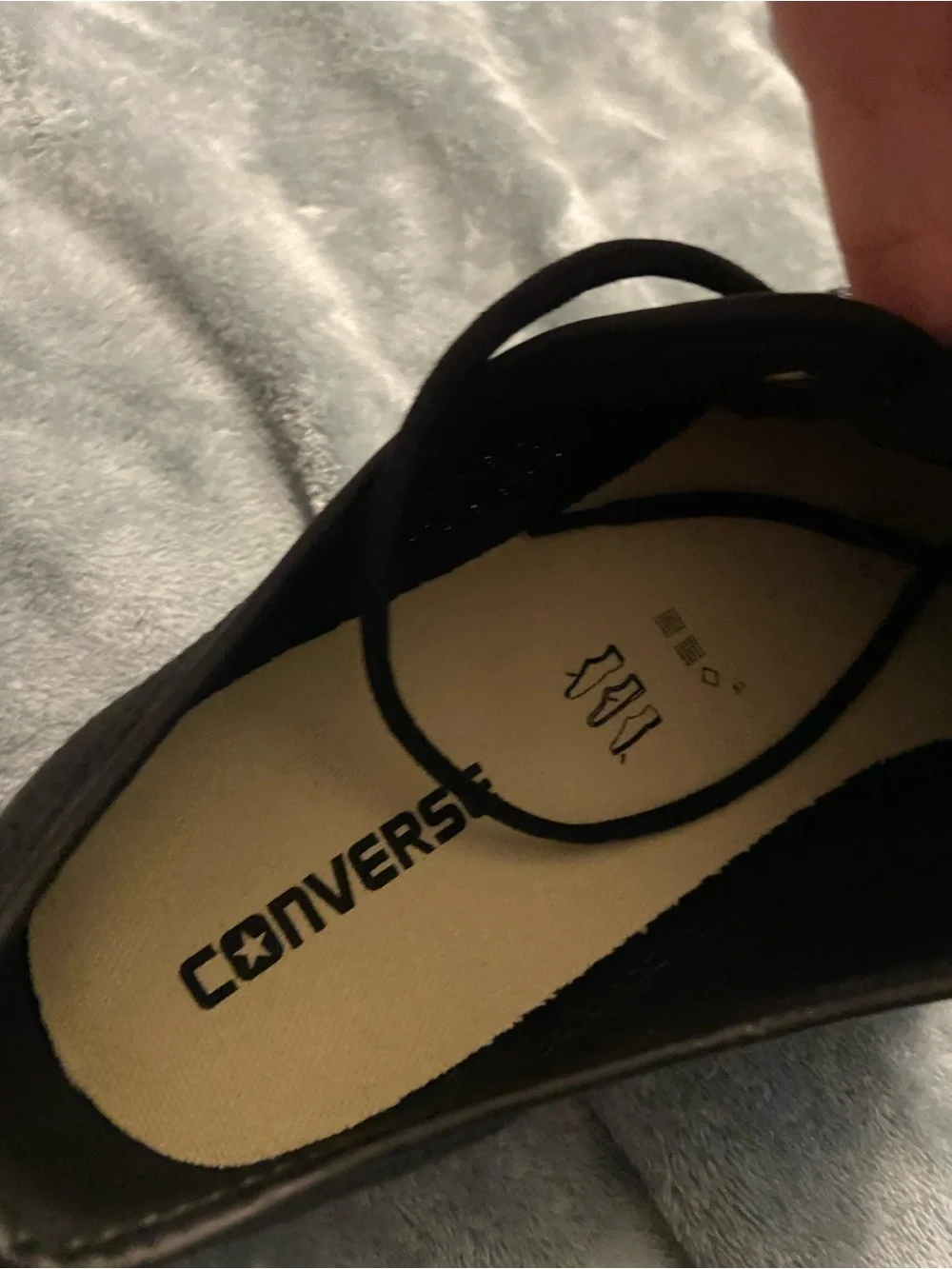 Converse Black Knit Low Top Sneakers with White Toe Caps